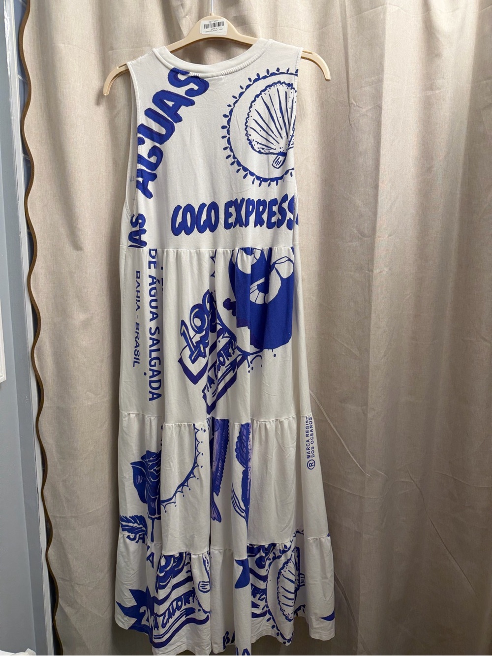FARM RIO Midi Aquas T-shirt Midi Dress Size L - Picture 6 of 8